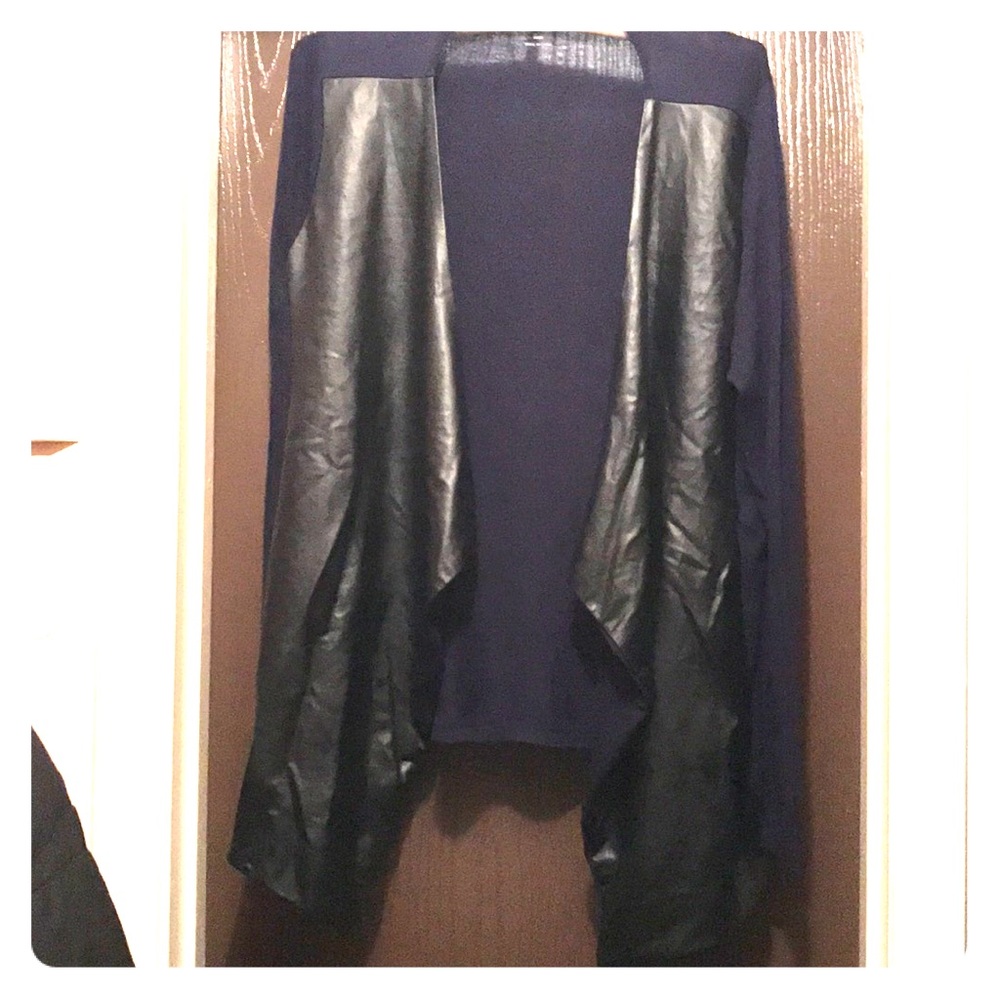 NY &Co. faux leather shrug